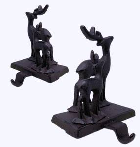 Stylish Design Oil Rubbed Yellow Reindeer Christmas <b>Stocking</b> <b>Holders</b> Metal Mantle Hangers For Home Decor Stock <b>Holder</b> - Product Image 5
