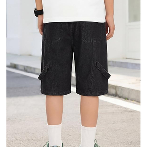 Pantalones Cortos de Mezclilla OEM Estilo Vintage con Lavado Ácido, Ajuste Holgado, de Algodón, para Streetwear, Personalizables al por Mayor - Product Image 2