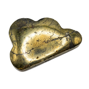 Pierre précieuse en pyrite sculptée en forme de nuage, cristal de nuage, décoration d'intérieur, grossiste en cristaux sculptés en forme de nuage - Product Image 1