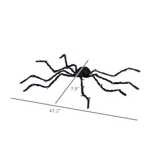 Decorazione di Halloween: Ragno Luminoso Gigante da 8,25 Pollici con Zampe Pieghevoli per Esterni - Product Image 3