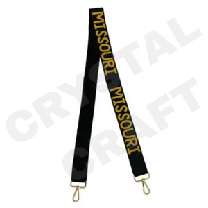 CRYSTAL CRAFT Vintage Eco-Friendly Beaded Handbag Hook Strap Black <b>Leopard</b> Print Green Stripes Model 4129 Made Uttar Pradesh - Product Image 2