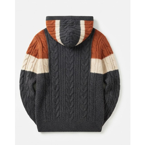 Wholesale Unisex Everyday Wear Knitted Hoodie Soft Fleece 100% Cotton Pockets Custom Logo Plain Blank Hooded Sweatshirt Winter - Product Image 2
