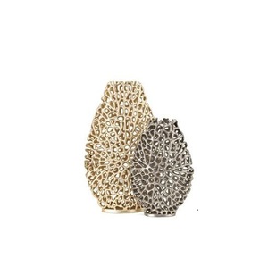 Timeless Decorative Metal Flower Vase Premium Elegant Interior Accent For Home Office Dining <b>Table</b> Floral Arrangement Display - Product Image 5