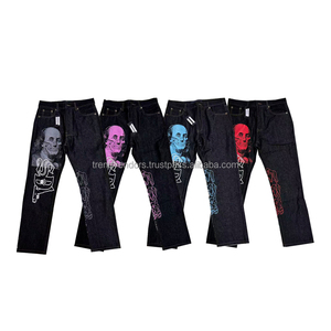 Jean large pour homme en coton 100 % style streetwear, tendance, ample et respirant - Product Image 6