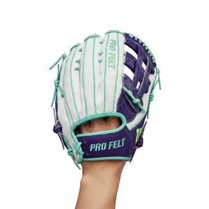 Guante de Béisbol Transpirable y Cómodo de Fieltro Profesional con Diseño Personalizado, de Cuero Vacuno Suave, para Mano Izquierda y Derecha, para Entrenamiento - Product Image 3