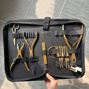 Hair Extension Tools Kit Professional Metal Pink Pliers Scissors <b>Clips</b> Installation Removal Set Durable Hair Extension - Product Image 6