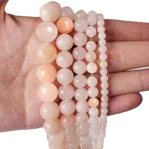 Perles lisses en aventurine rose naturelle, certifiées IGI, pour la fabrication de bijoux, bracelets, colliers, accessoires DIY - Product Image 4