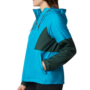 Women Hooded Color Block Windproof <b>Jacket</b> Full Sleeve Waterproof Outdoor Sportswear Lightweight Gym Wear Parka Workout Apparel - Product Image 2