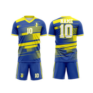 Custom Design Sublimation Printed Soccer Uniform Set 100% Polyester Breathable Fabric Included Top Socks Bags Front Quick-Dry - Product Image 4