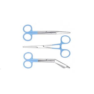 <b>Laparoscopic</b> Scissor Surgical <b>Instrument</b> Set Blue Handle Curved Dissector Training Ce Certified Class <b>Laparoscopic</b> Scissor - Product Image 1