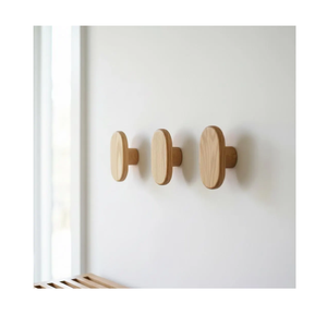 Crochets muraux en bois au design élégant, 4 pièces, solution moderne d'organisation et de rangement pour la maison, support pour suspendre les vêtements - Product Image 3