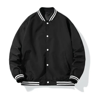 Men's <b>Retro</b> Wool <b>Leather</b> Varsity <b>Jacket</b> with Custom Logo Embroidery Hot Sale Hooded Letterman <b>Jacket</b> for Winter Use - Product Image 4