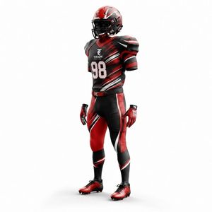 Jersey de Fútbol Americano Personalizado con Bloques de Color, Tejido de Punto, 100% Poliéster, Ecológico, de Secado Rápido, Transpirable y Deportivo para Hombre - Product Image 2
