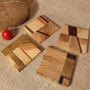 Juego de posavasos de madera hechos a mano para el hogar, cocina, mesa de comedor, mesa de café, restaurante, bar y oficina, protección contra el calor. - Product Image 3