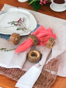 Vente chaude en gros Tradnary Porte-Serviettes En Bois Anneaux Pour La Décoration De Table À La Maison Hôtel Restaurant Fleur Ronds De Serviette - Product Image 5