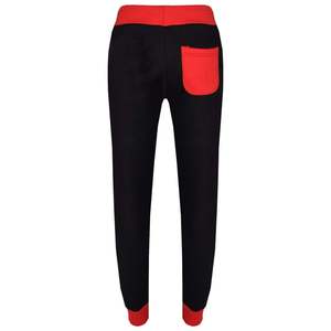 Survêtement à capuche personnalisé noir et rouge avec blocs de couleur, manches longues, décontracté, pour l'automne, avec poches latérales, coupe régulière, fermeture éclair - Product Image 5