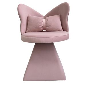 Vanity Chair with <b>Butterfly</b> Back Swivel Accent <b>Dining</b> Chair PU Makeup Stool for Bedroom Dressing <b>Table</b> - Product Image 1