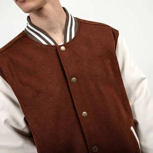 Blouson Bomber en Cuir Polaire Hiver Homme Haute Qualité, Logo Personnalisé, Streetwear, Broderie Chenille, Style Letterman - Product Image 6