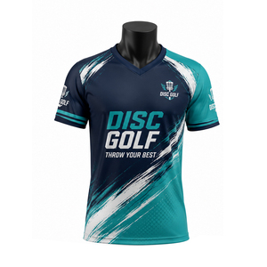 Camisetas Profesionales de Disc Golf OEM ODM de Alta Calidad, Sublimadas, Antibacterianas, 100% Poliéster, Jersey de Equipo Personalizado con Nombre del Equipo - Product Image 1