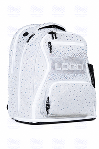 Mochila Deportiva Impermeable de Poliéster con Cierre y Pedrería Brillante, Logotipo Personalizado, para Animadoras, Casual, Escolar, de Viaje, para Uso Diario - Product Image 2