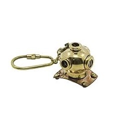Llavero de Estilo Antiguo con Casco de Buceo de Latón y Cobre, Anillo Náutico Marítimo, Regalo Coleccionable Vintage para Buceadores - Product Image 5