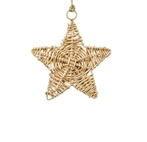 Handcrafted Star Pendant Rattan Decorate <b>Christmas</b> <b>Tree</b> Hanging Ornament Eco Friendly Woven Holiday Party Display Supply Pro Max - Product Image 1