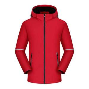 Veste softshell unisexe personnalisable légère, imperméable, coupe-vent à manches longues pour activités de plein air, fitness et sport, style bomber en cuir pour homme - Product Image 1