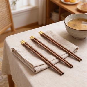 Ensemble de baguettes en bois réutilisables pour la cuisine asiatique, les sushis, les nouilles ramen, le riz, la maison, la cuisine, le restaurant, la table à manger, écologiques, faites à la main - Product Image 6