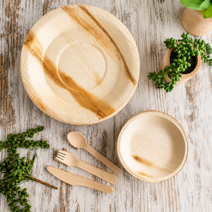 Platos de Bambú Hechos a Mano - Naturales, Aptos para Alimentos - Ideales para el Hogar, Hoteles, Uso en Servicios de Catering/ Sra. Alina - Product Image 5