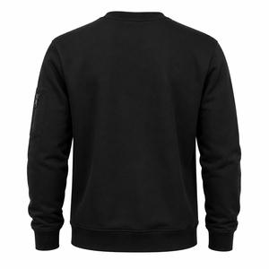 Sudadera Negra de Cuello Redondo para Hombre, Corte Regular, Color Sólido, Bolsillo con Cremallera, Estilo Casual, Tejido de Algodón, Estilo Invernal, ODM, MOQ Bajo - Product Image 2