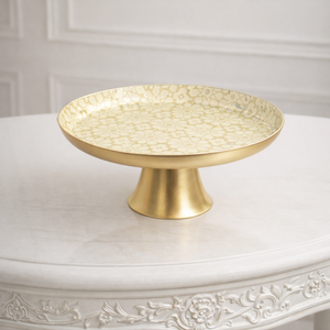 Base para Pastel de Metal con Acabado Dorado, Diseño Meena, con Base para Panadería, Fiestas y Decoración del Hogar, Base Redonda Moderna para Pastel - Product Image 3