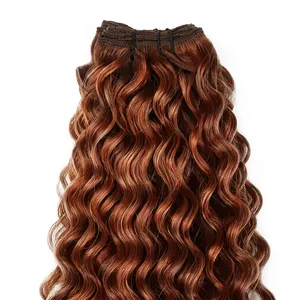 ผมแท้แบบเวฟธรรมชาติสีน้ำตาลน้ำผึ้ง 100% เรมี่ เวฟท์  แบบเส้นต่อเส้น - Product Image 4