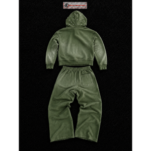 Conjunto Deportivo para Hombre Olive, Sudadera con Capucha y Cremallera con Estampado Personalizado, Pantalones Deportivos, Ropa Deportiva Informal, Fabricación OEM al por Mayor - Product Image 6