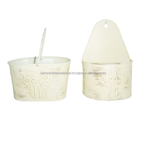 Lot de 3 jardinières décoratives de forme ronde pour restaurant, jardin, accessoires de pot floral décoratif - Product Image 3