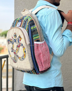 Nouveau design de sacs à dos écologiques en chanvre pour l'extérieur, vente en gros de sacs de randonnée personnalisés, sac à dos de voyage décontracté de grande capacité, sac à dos pour ordinateur portable - Product Image 2