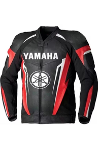 Veste de course pour moto en cuir de vache véritable Yamaha pour homme/Chaqueta CE Level 2 Équipement de protection avec Hump - Product Image 1