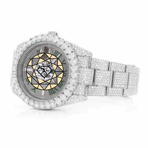 Reloj de Cuarzo de Acero Inoxidable con Incrustaciones de Diamantes, Edición Limitada de Lujo, Unisex, 40 mm, Cristal de Zafiro, Números Romanos, Analógico - Product Image 2
