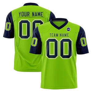 Maillot de football américain unisexe - Col en V 100% polyester, respirant et anti-UV, impression numérique du nom et du logo de l'équipe - Product Image 1