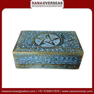 Caja organizadora de almacenamiento de joyería de madera decorativa tallada en Pentáculo, regalo perfecto para mujeres disponibles en varios estilos - Product Image 3