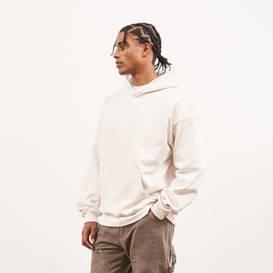 Sweat à capuche oversize coupe ample streetwear en molleton de coton épais French Terry à épaules tombantes, personnalisable avec logo, vente en gros - Product Image 3