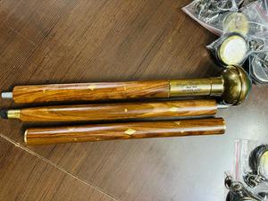 37.4'' Canes and <b>Walking</b> <b>Sticks</b> in Natural Wood with a Brass Handle - Elegant <b>Walking</b> Cane Style <b>Walking</b> <b>Stick</b> for <b>Men</b> Woman - Product Image 3