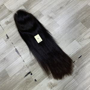 Perruque de haute qualité pré-épilée, petits nœuds, cheveux humains vietnamiens, lisses naturels, perruques à dentelle frontale, perruques en dentelle HD brutes - Product Image 4