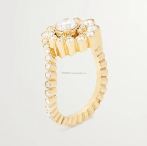 แหวนเพชรแบบเกลียวสีเงิน925สไตล์โบราณที่ไม่เหมือนใครแหวนเพชรเลียนแบบการตัดขอบและของขวัญสำหรับเพื่อนเจ้าสาวตัดเป็นของขวัญ - Product Image 2