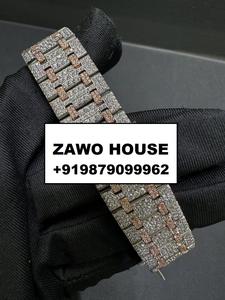 Montre mécanique pour homme en acier inoxydable de 41 mm, diamant Moissanite VVS1, mouvement automatique, style hip-hop, fabrication artisanale, montre de sport et d'affaires - Product Image 5