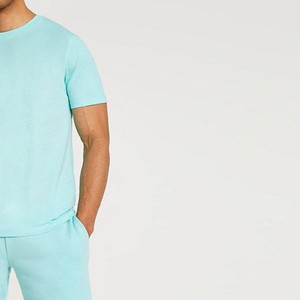 Conjunto de Camiseta y Pantalones Cortos Casuales para Hombre de Alta Calidad, 100% Algodón Franela, Manga Corta, 350g, Secado Rápido, Cómodo y Transpirable, Gran Venta - Product Image 3