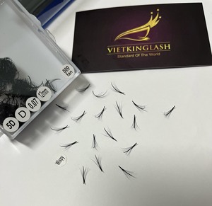 พัดขนตาสำเร็จรูปแบบทำมือ ฐานแหลม ก้านสั้น ก้านยาว แบบแคบ 1000 พัด สำหรับต่อขนตา - Product Image 6
