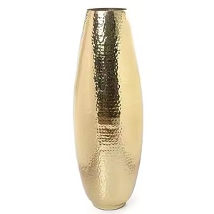 Vase à fleurs moderne en métal, vase décoratif de luxe pour la décoration de table à manger - Product Image 1