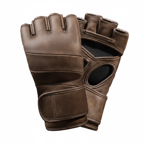 Guantes de Boxeo de Cuero sin Dedos para Grappling, MMA, Muay Thai, UFC, Sparring, Punching, Mitts, Sanda, Entrenamiento de Lucha y Saco de Arena - Product Image 1