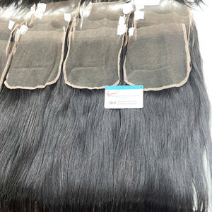 Extensions de cheveux humains vietnamiens de qualité supérieure, fermeture en dentelle et frontal en dentelle HD transparente, taille 5x5 4x4 - Product Image 1