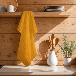 Solid Color 100% Cotton Terry Kitchen Towels Customized Pattern <b>Super</b> Absorbent Quick Dry Kitchen Towels for Hot Sale. - Product Image 1